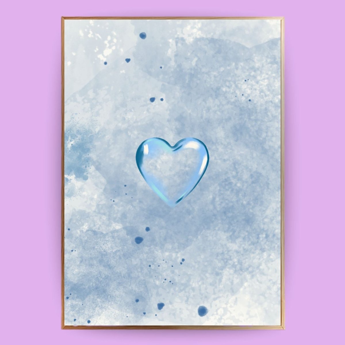 Herz aus Glas Poster - 13x18 cm - LostPrint