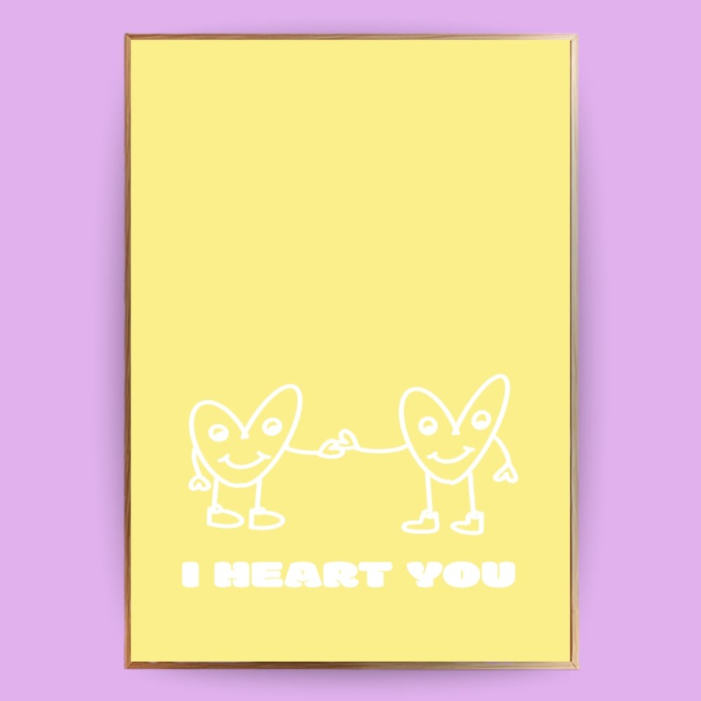 I heart you Poster - 13x18 cm - LostPrint
