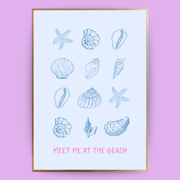 Beach und Muscheln Poster