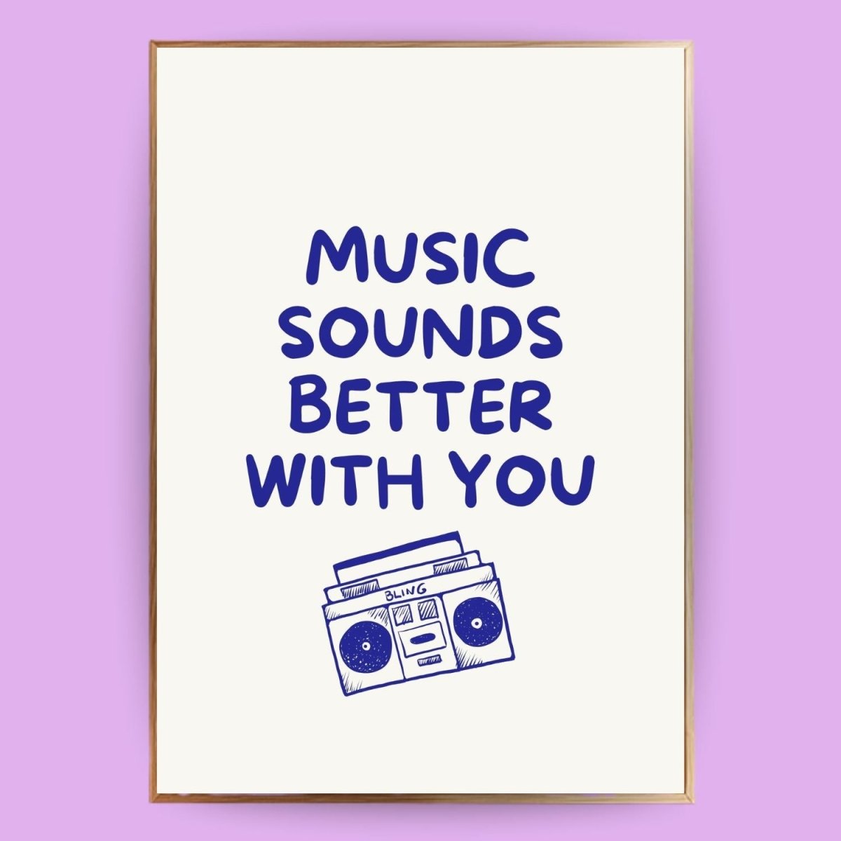 Music sounds better with you Poster - 13x18 cm - LostPrint