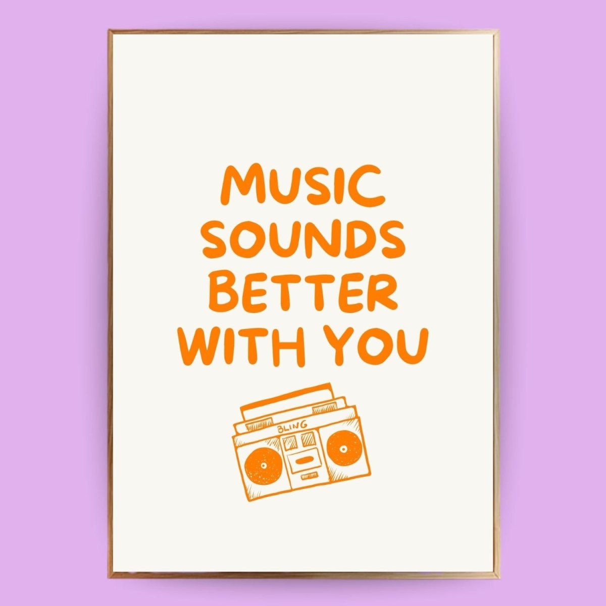Music sounds better with you Poster - 13x18 cm - LostPrint