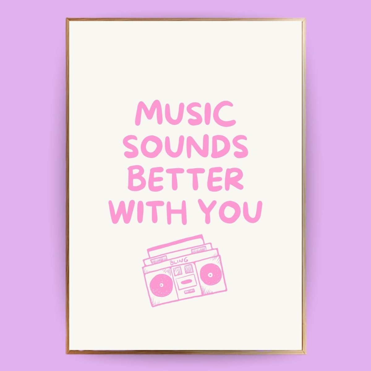 Music sounds better with you Poster - 13x18 cm - LostPrint