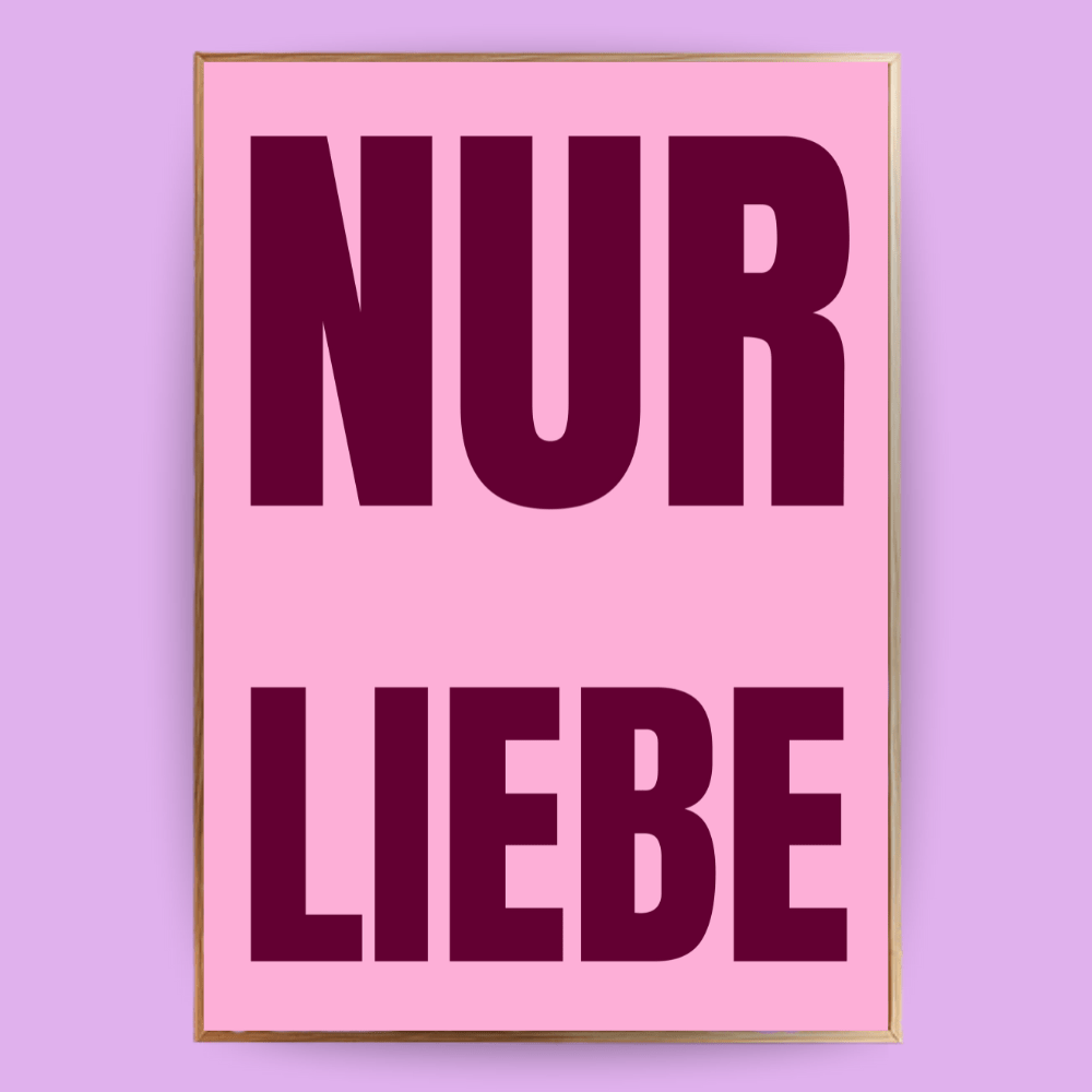 Nur Liebe Poster - 13x18 cm - LostPrint