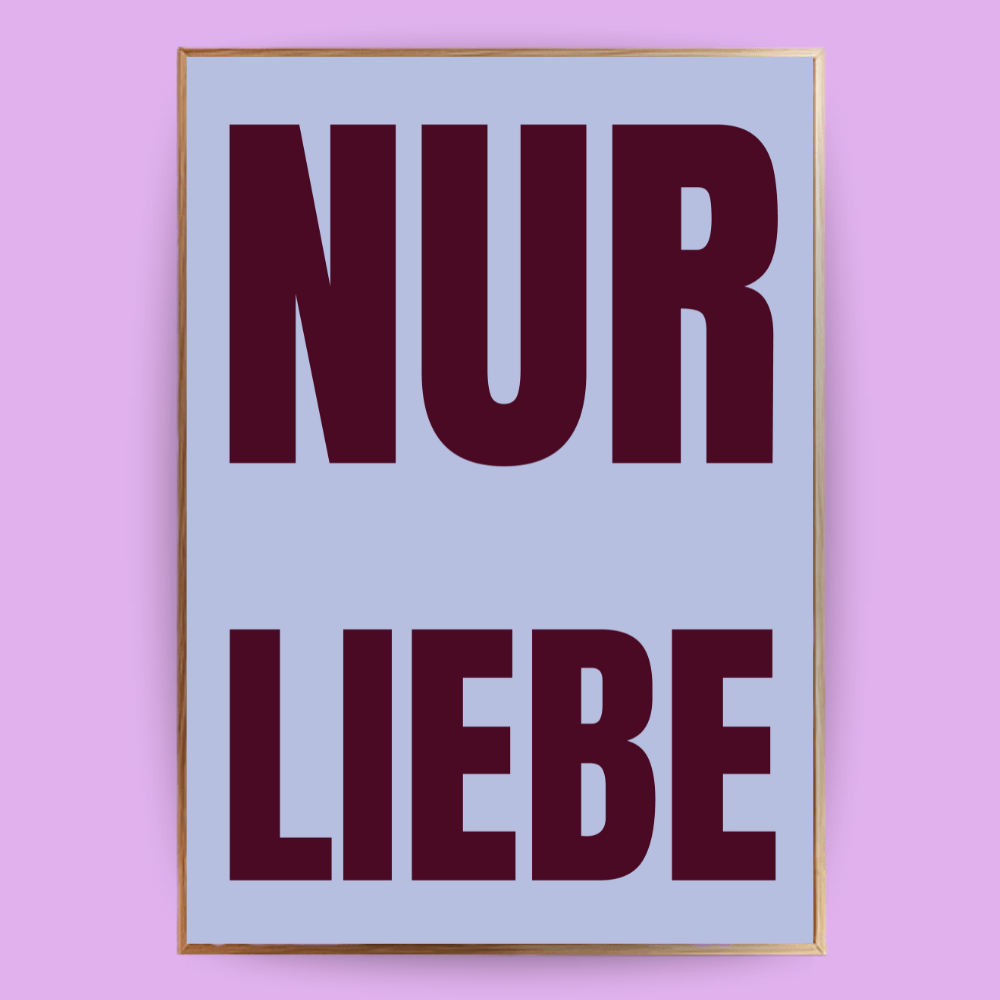 Nur Liebe Poster - 13x18 cm - LostPrint