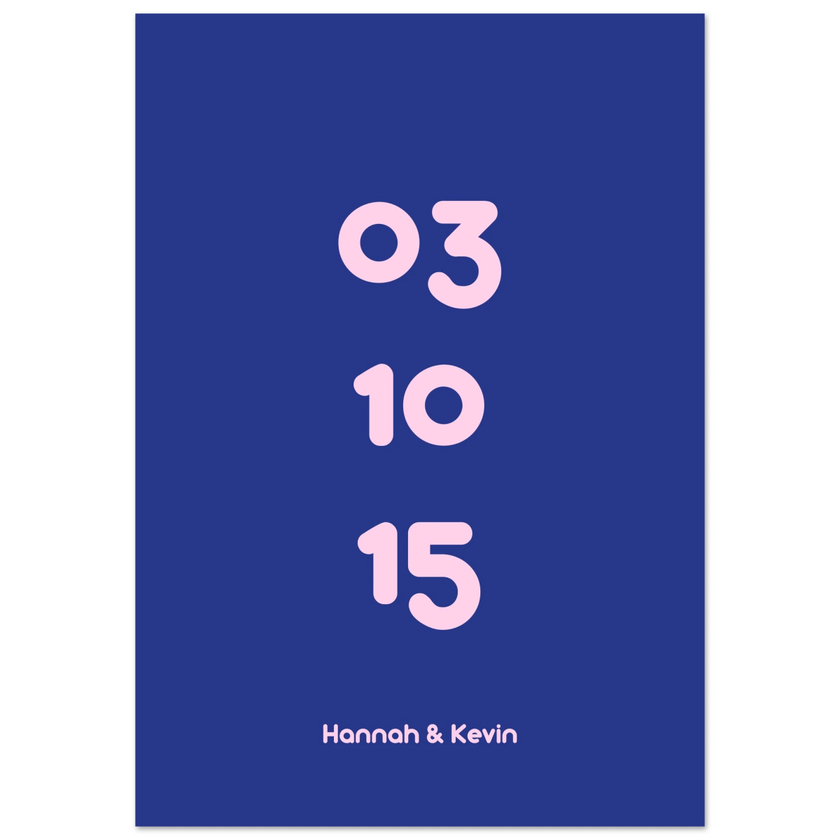 Personalisiertes Datum Poster - 13x18 cm - LostPrint