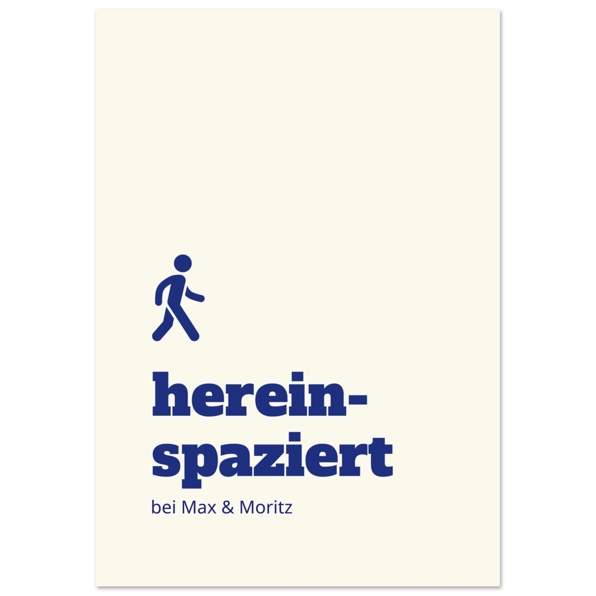 Personalisiertes Hereinspaziert Poster - 13x18 cm - LostPrint