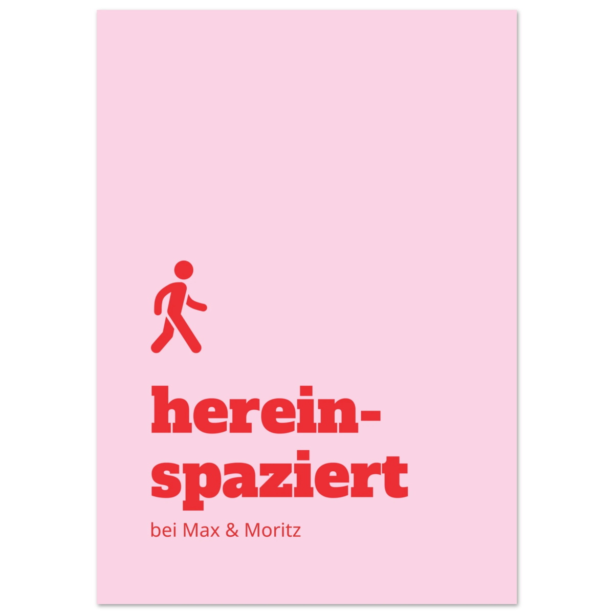 Personalisiertes Hereinspaziert Poster - 13x18 cm - LostPrint
