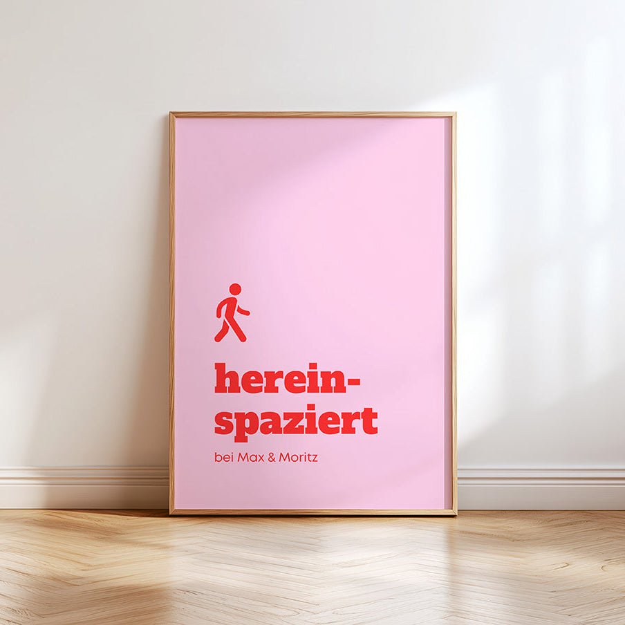 Personalisiertes Hereinspaziert Poster - 13x18 cm - LostPrint