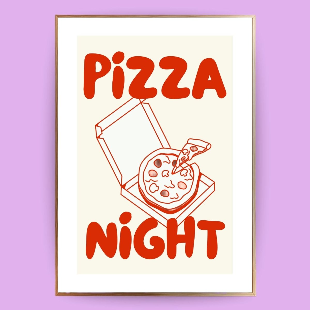 Pizza Night Poster - 13x18 cm - LostPrint