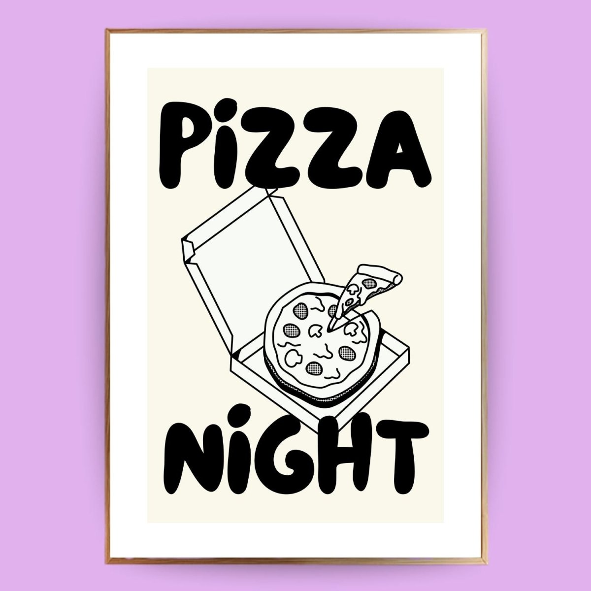Pizza Night Poster - 13x18 cm - LostPrint