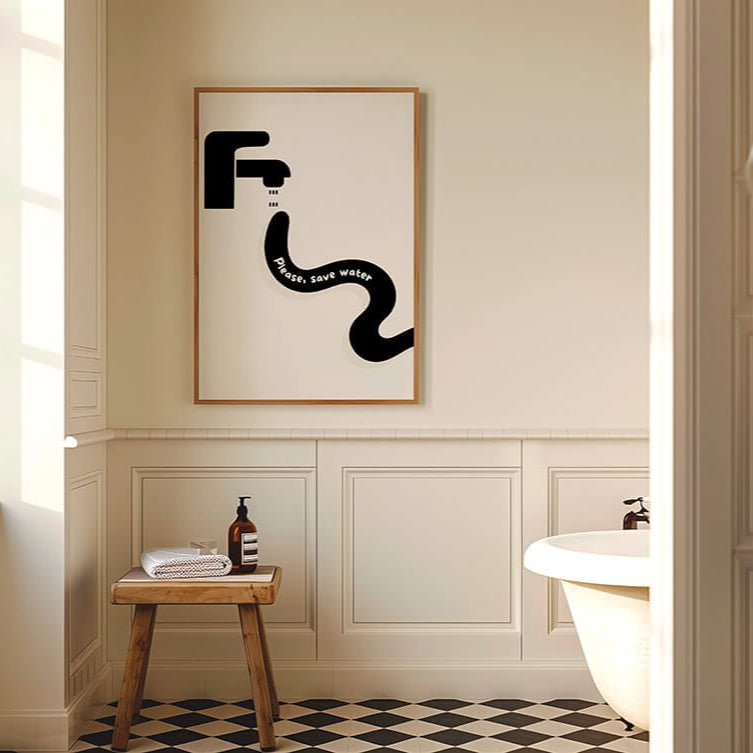 Please, save water Poster - 13x18 cm - LostPrint
