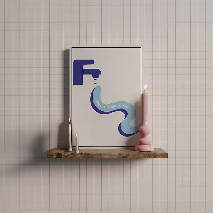 Please, save water Poster - 13x18 cm - LostPrint