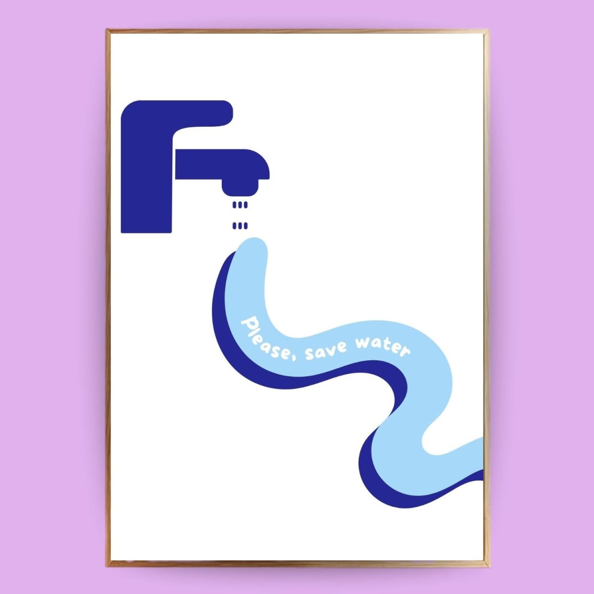 Please, save water Poster - 13x18 cm - LostPrint