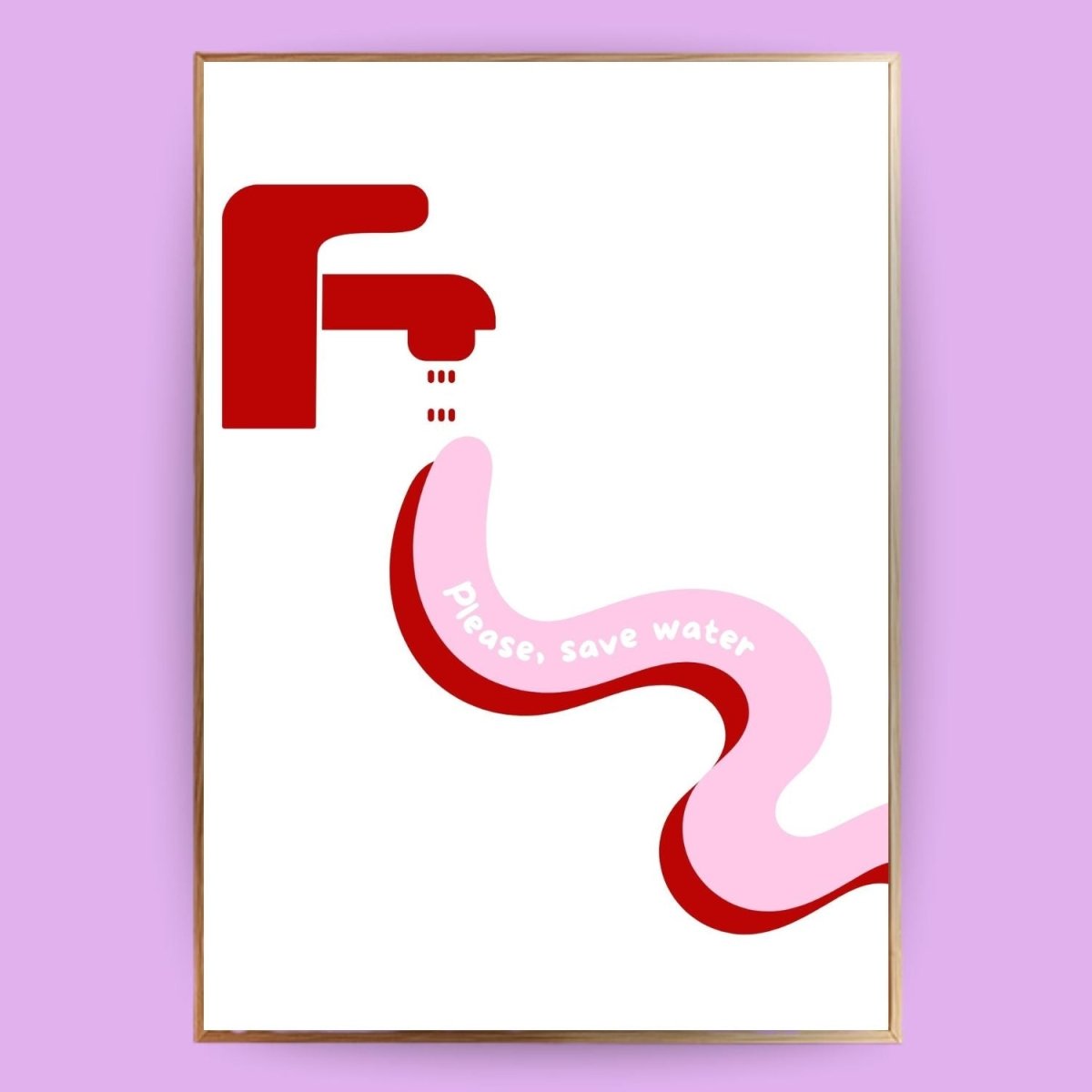 Please, save water Poster - 13x18 cm - LostPrint