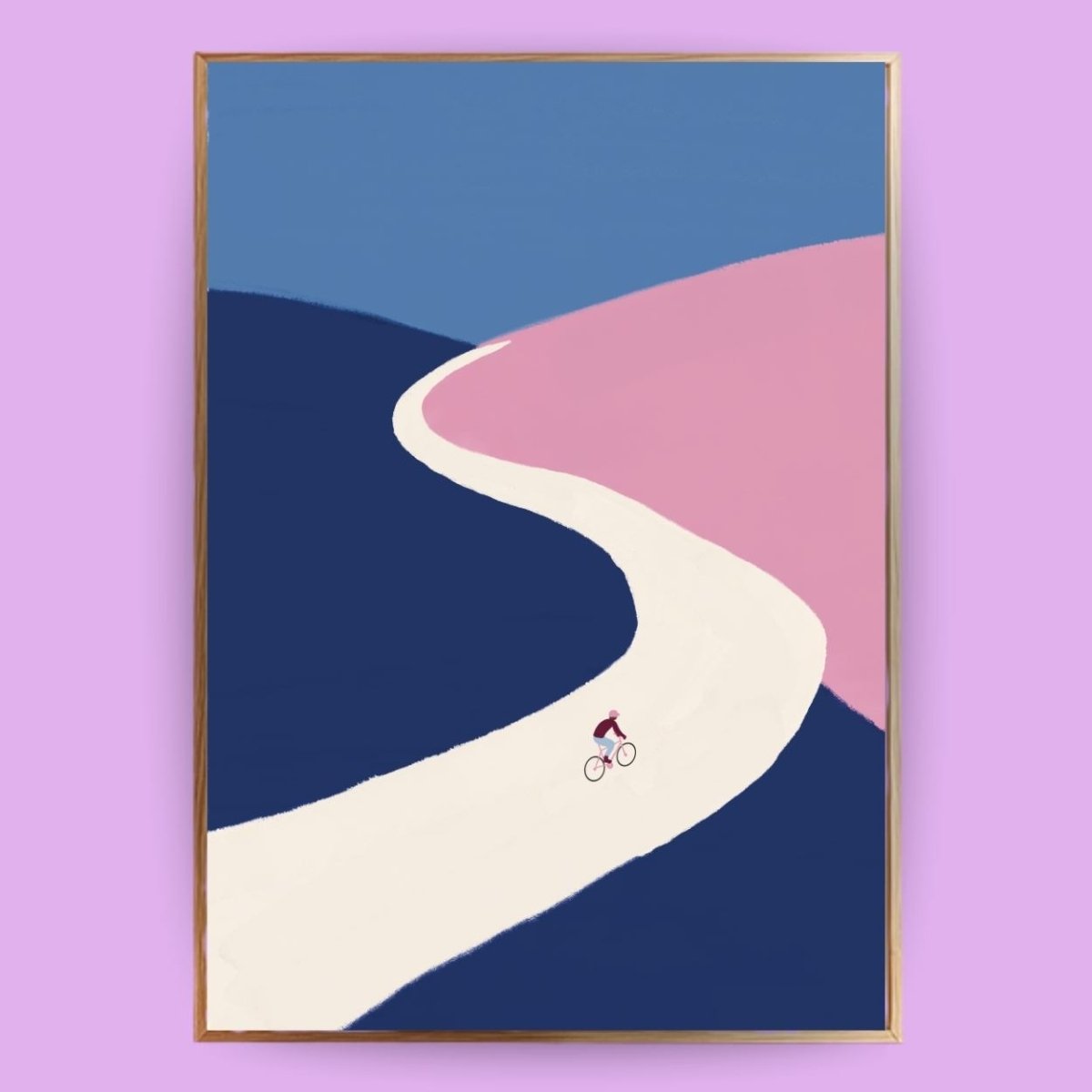Radfahrer Poster - 13x18 cm - LostPrint