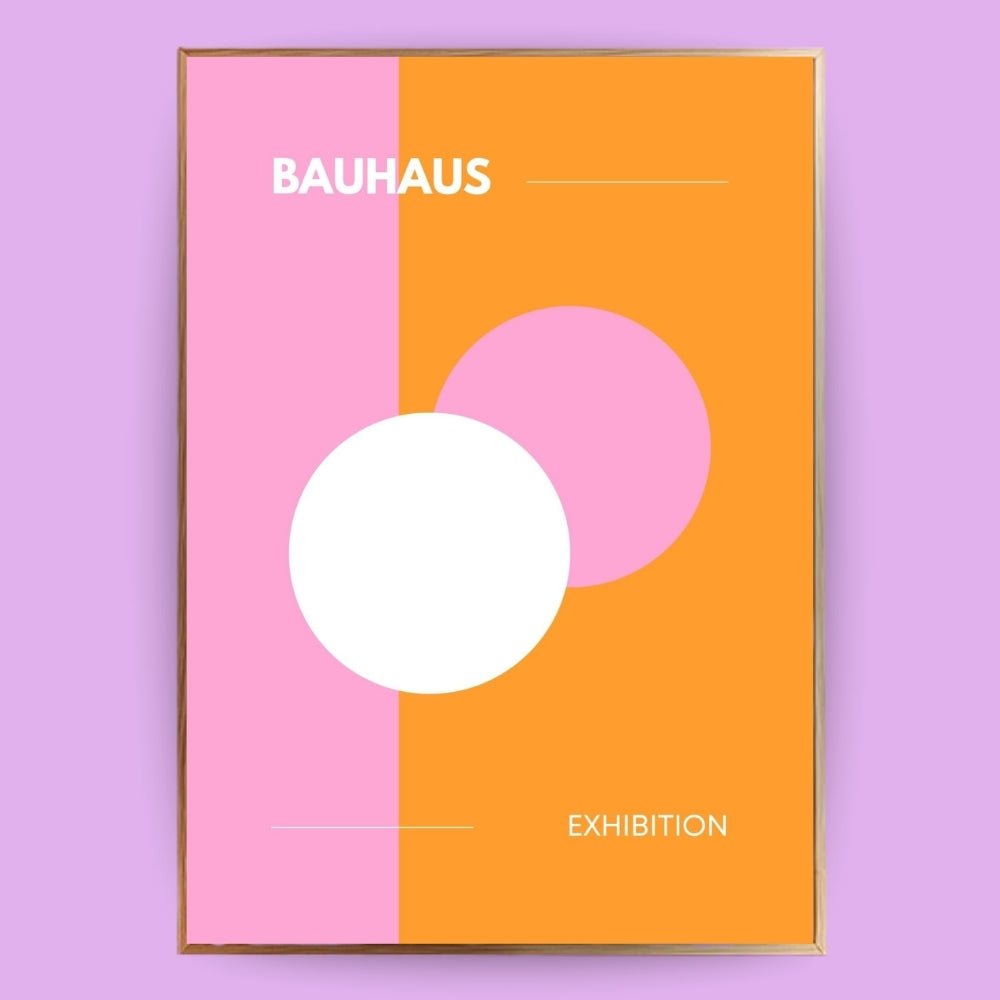 Rundes Bauhaus Poster - 13x18 cm - LostPrint
