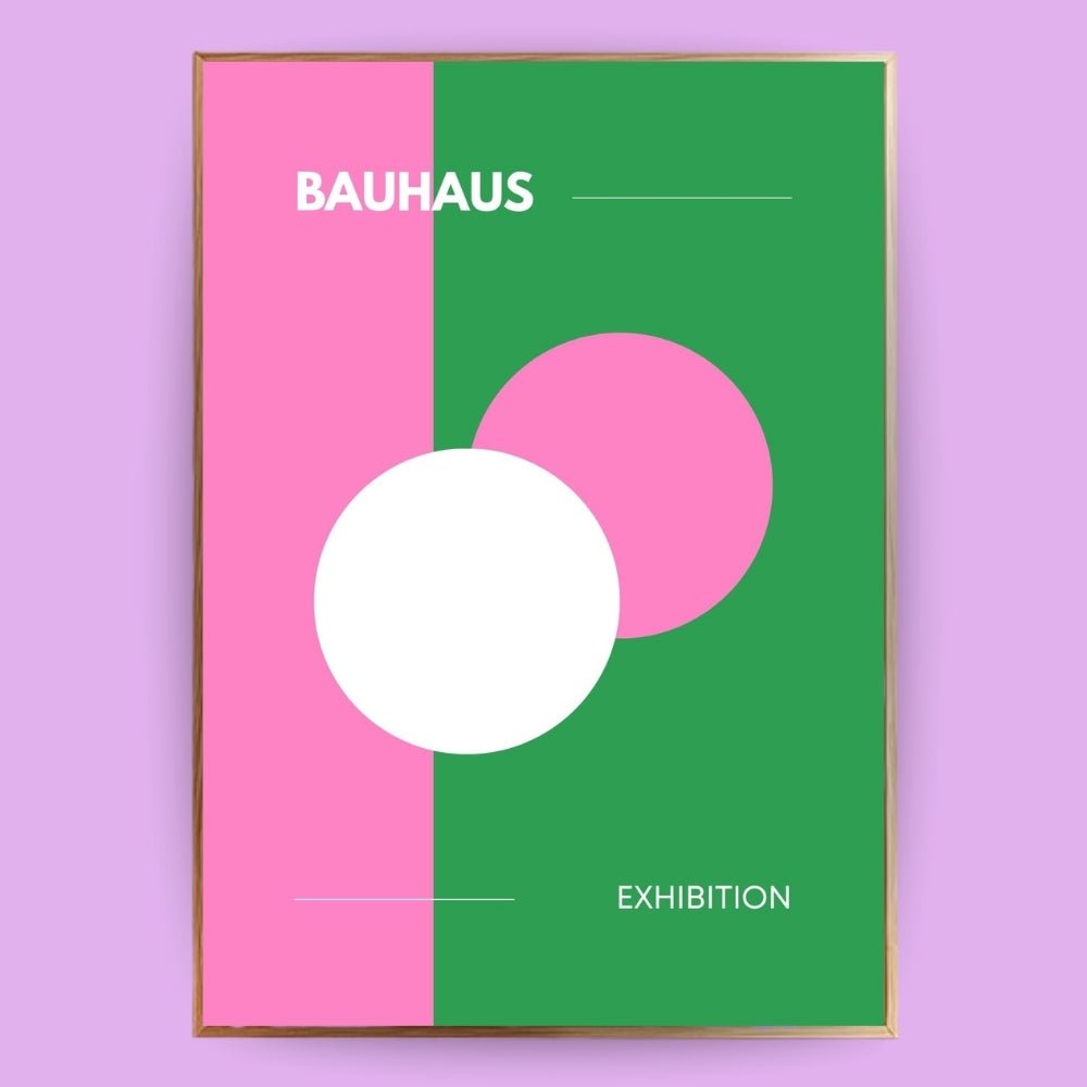 Rundes Bauhaus Poster - 13x18 cm - LostPrint