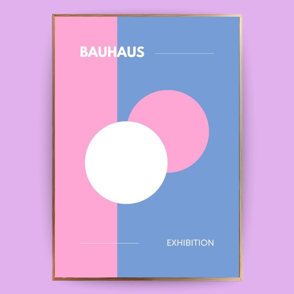 Rundes Bauhaus Poster - 13x18 cm - LostPrint