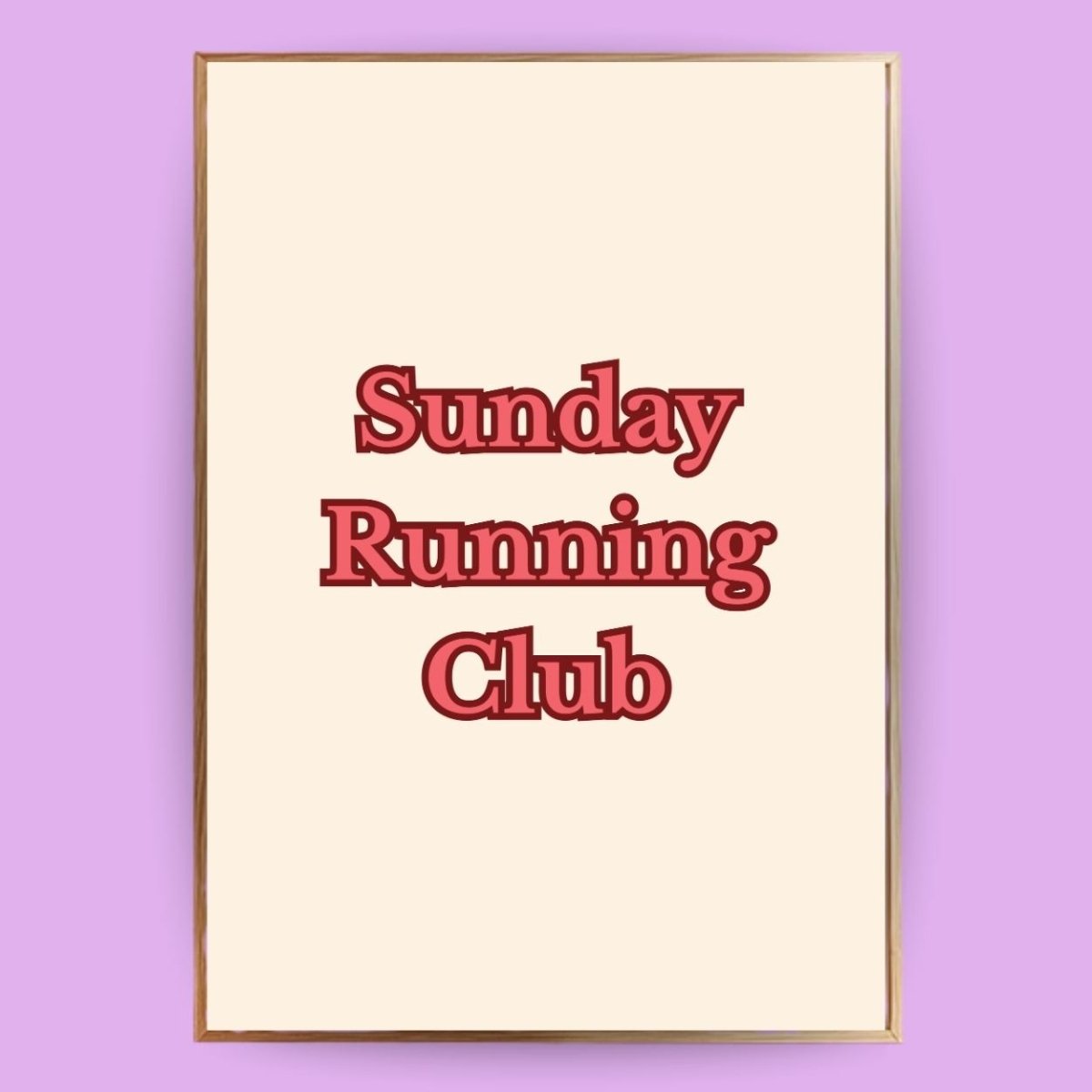 Sunday Running Club Poster - 13x18 cm - LostPrint