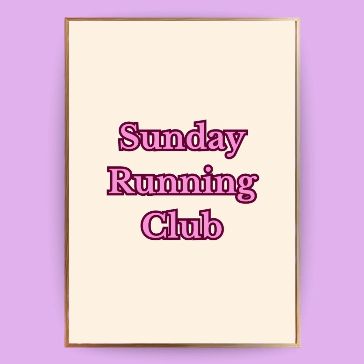 Sunday Running Club Poster - 13x18 cm - LostPrint