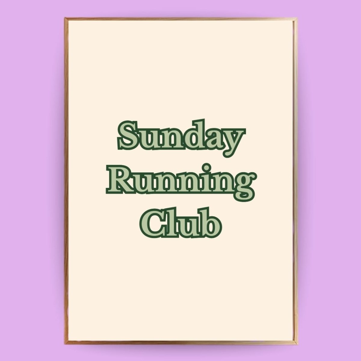 Sunday Running Club Poster - 13x18 cm - LostPrint