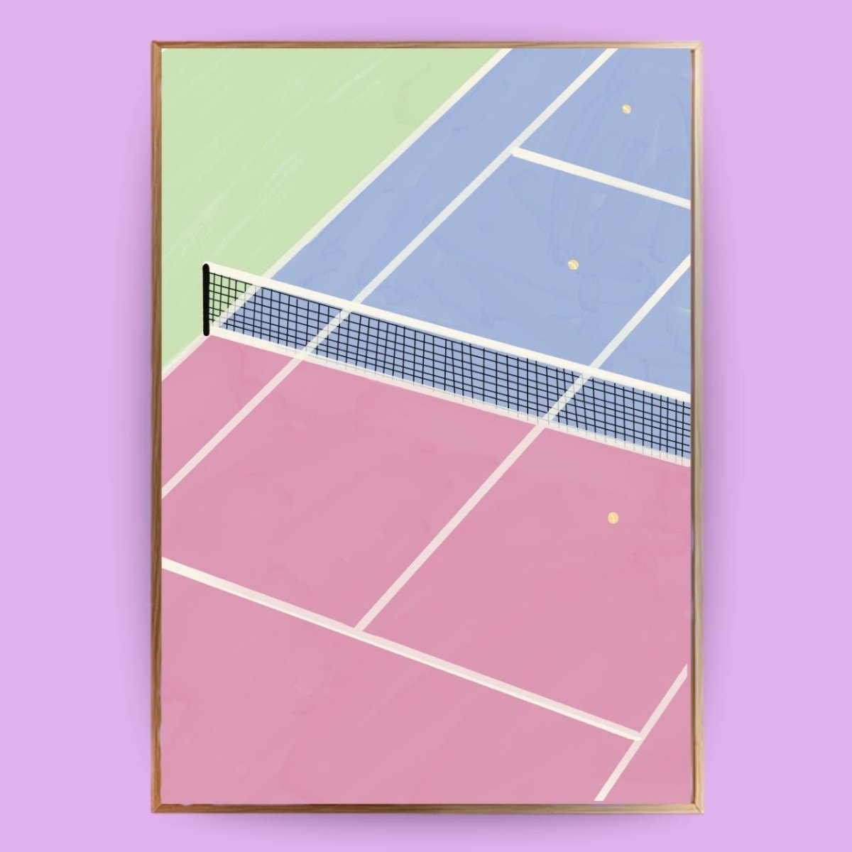Tennisplatz Poster - 13x18 cm - LostPrint