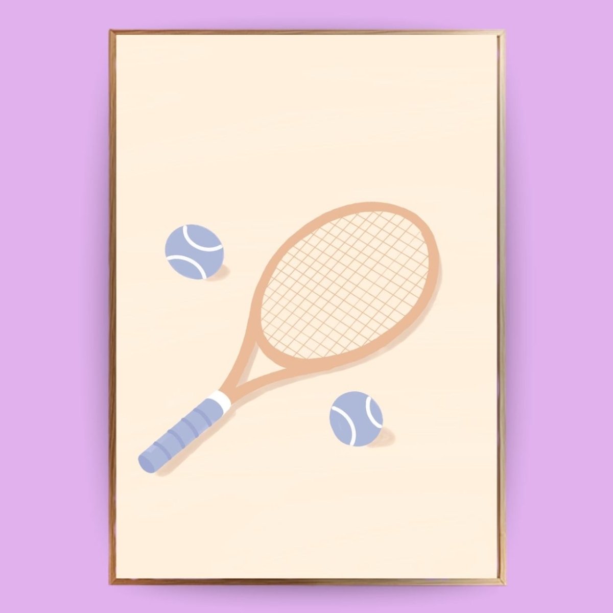 Tennisschläger Poster - 13x18 cm - LostPrint