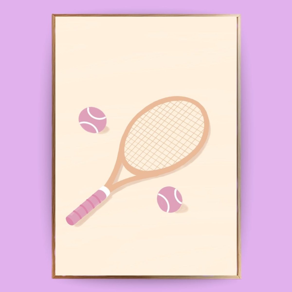 Tennisschläger Poster - 13x18 cm - LostPrint