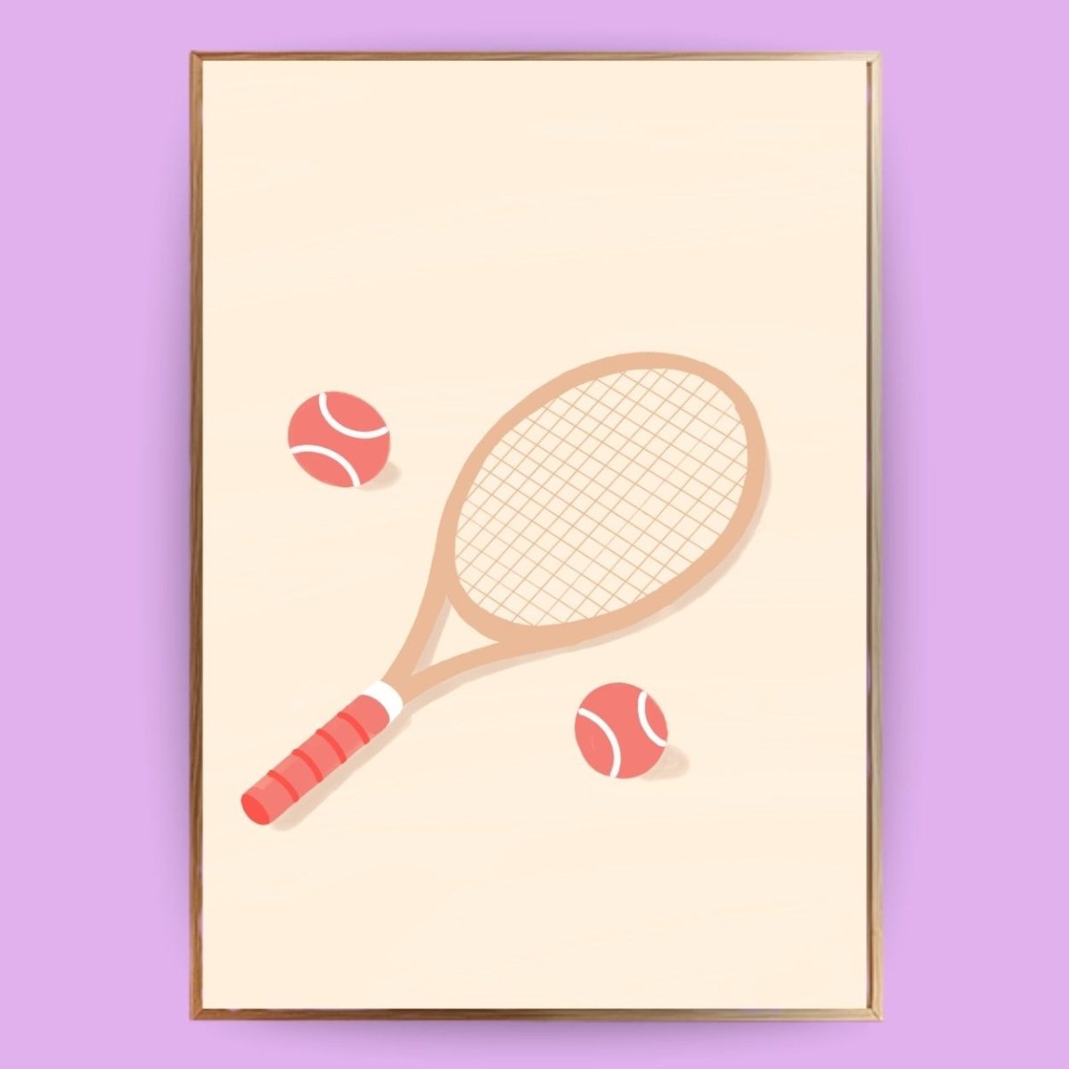 Tennisschläger Poster - 13x18 cm - LostPrint