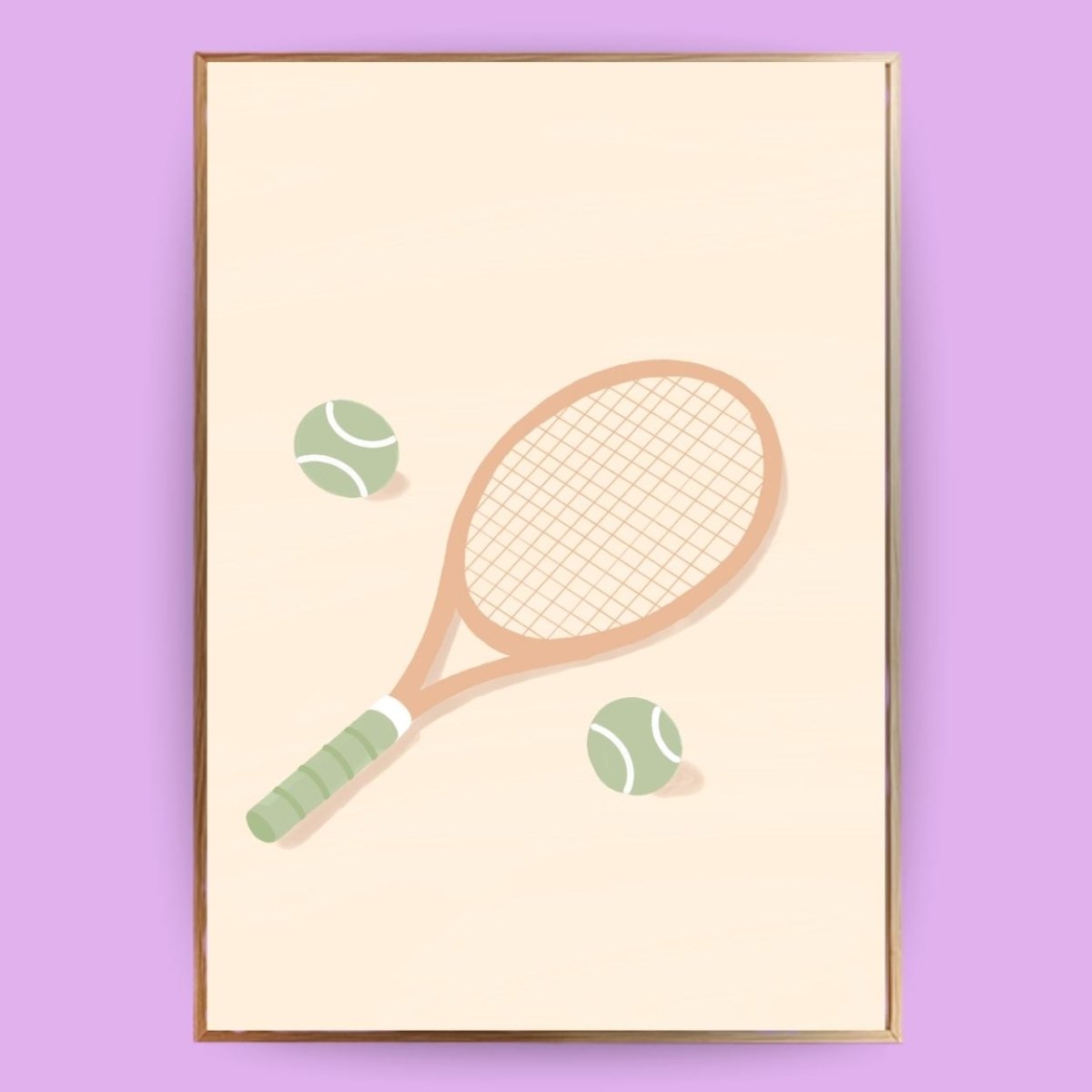 Tennisschläger Poster - 13x18 cm - LostPrint