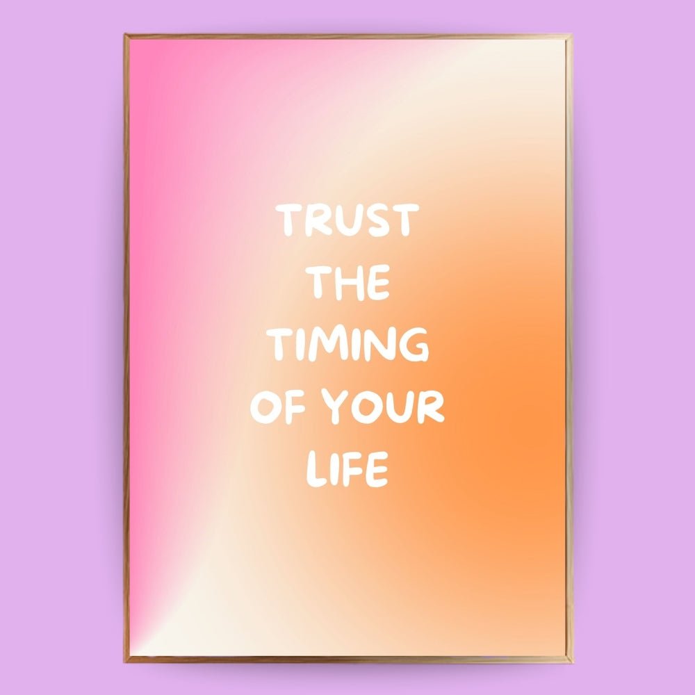 Trust the timing Aura Poster - 13x18 cm - LostPrint