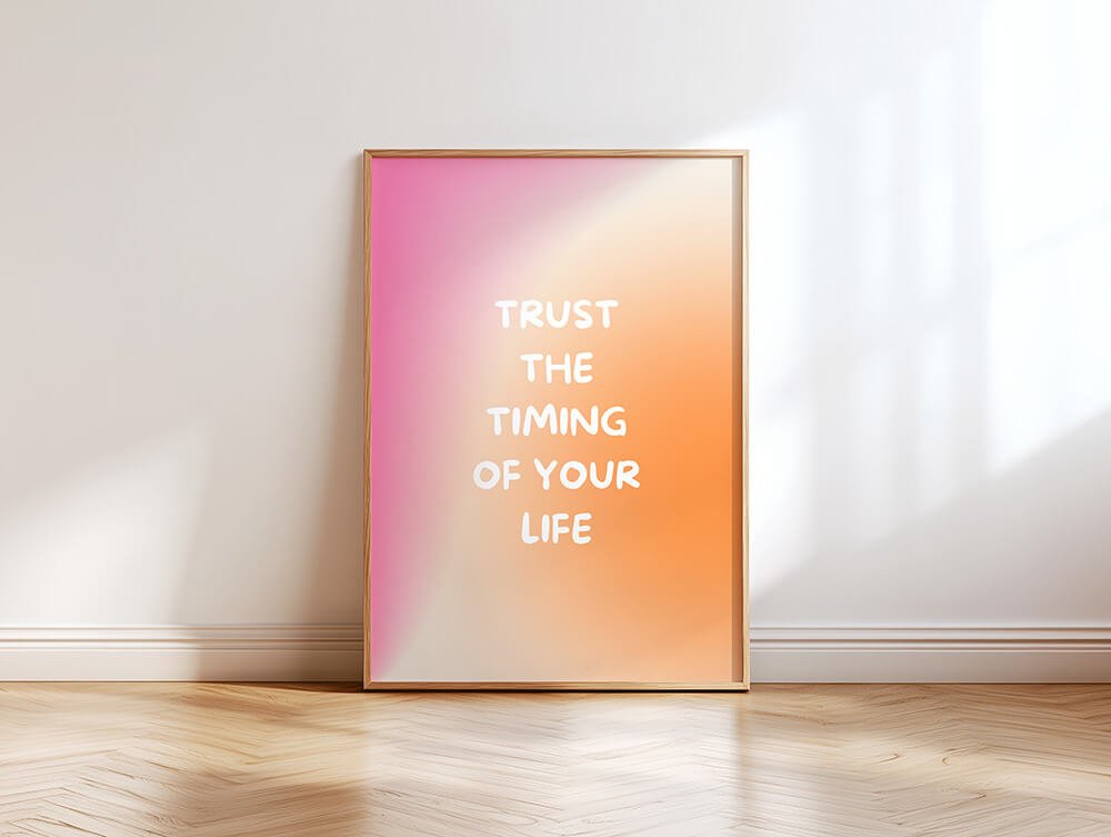 Trust the timing Aura Poster - 13x18 cm - LostPrint