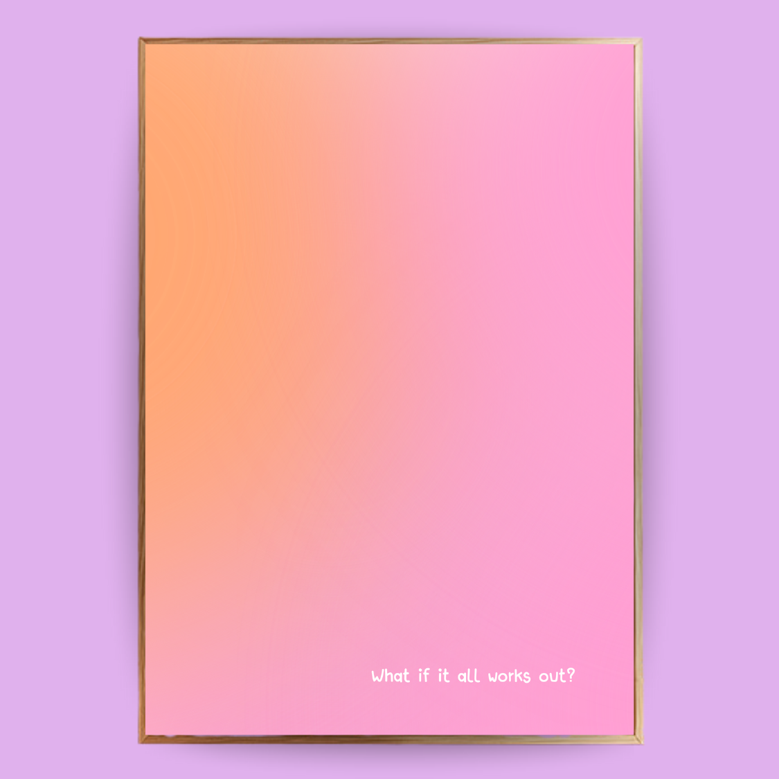 Set aus 2 Postern: Aura in pink & orange