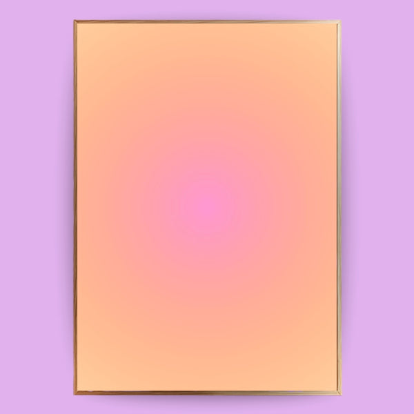 Aura Poster orange rosa