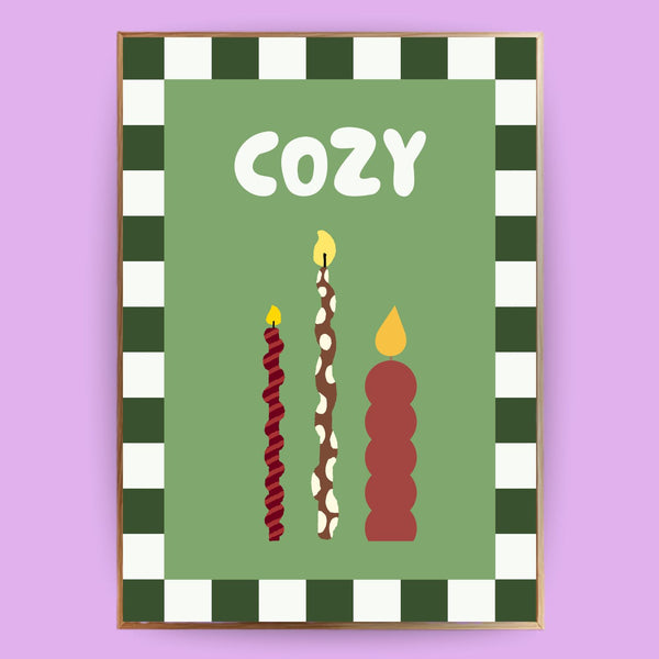 Cozy Kerzen Poster - Herbst