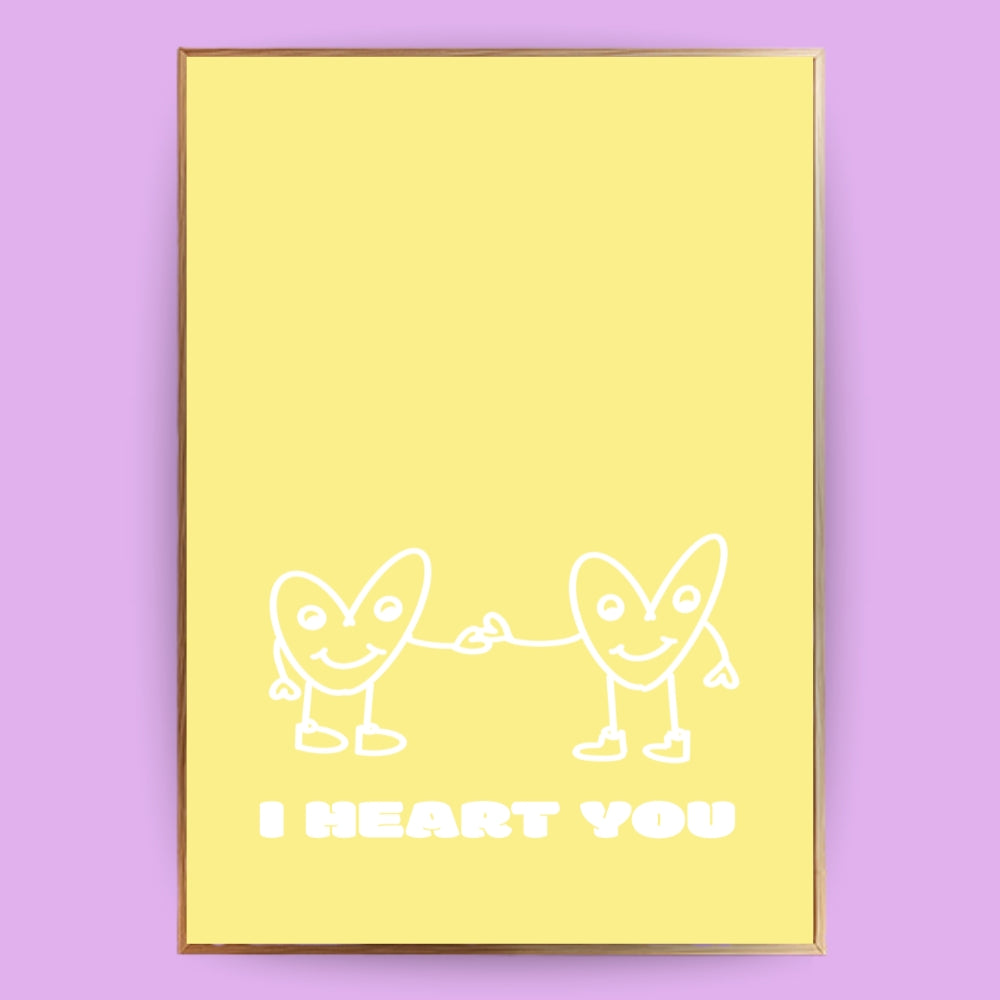 I heart you Poster - LostPrint