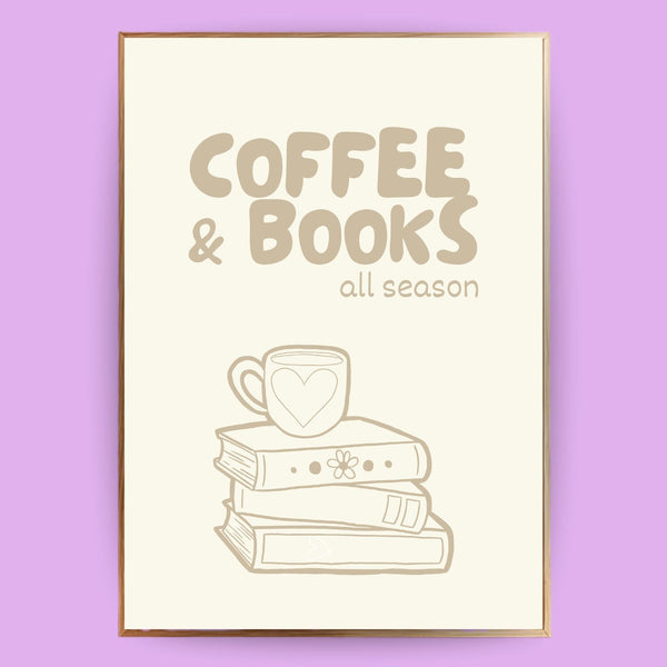 Books and Coffee Poster