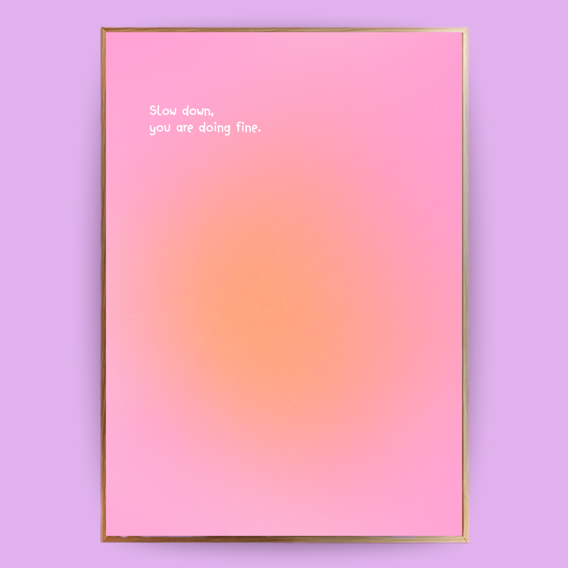 Slow down Aura Poster