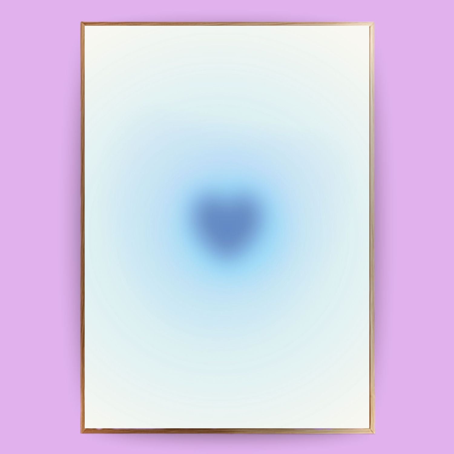 Blaues Aura Herz Poster - LostPrint