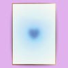 Blaues Aura Herz Poster - LostPrint