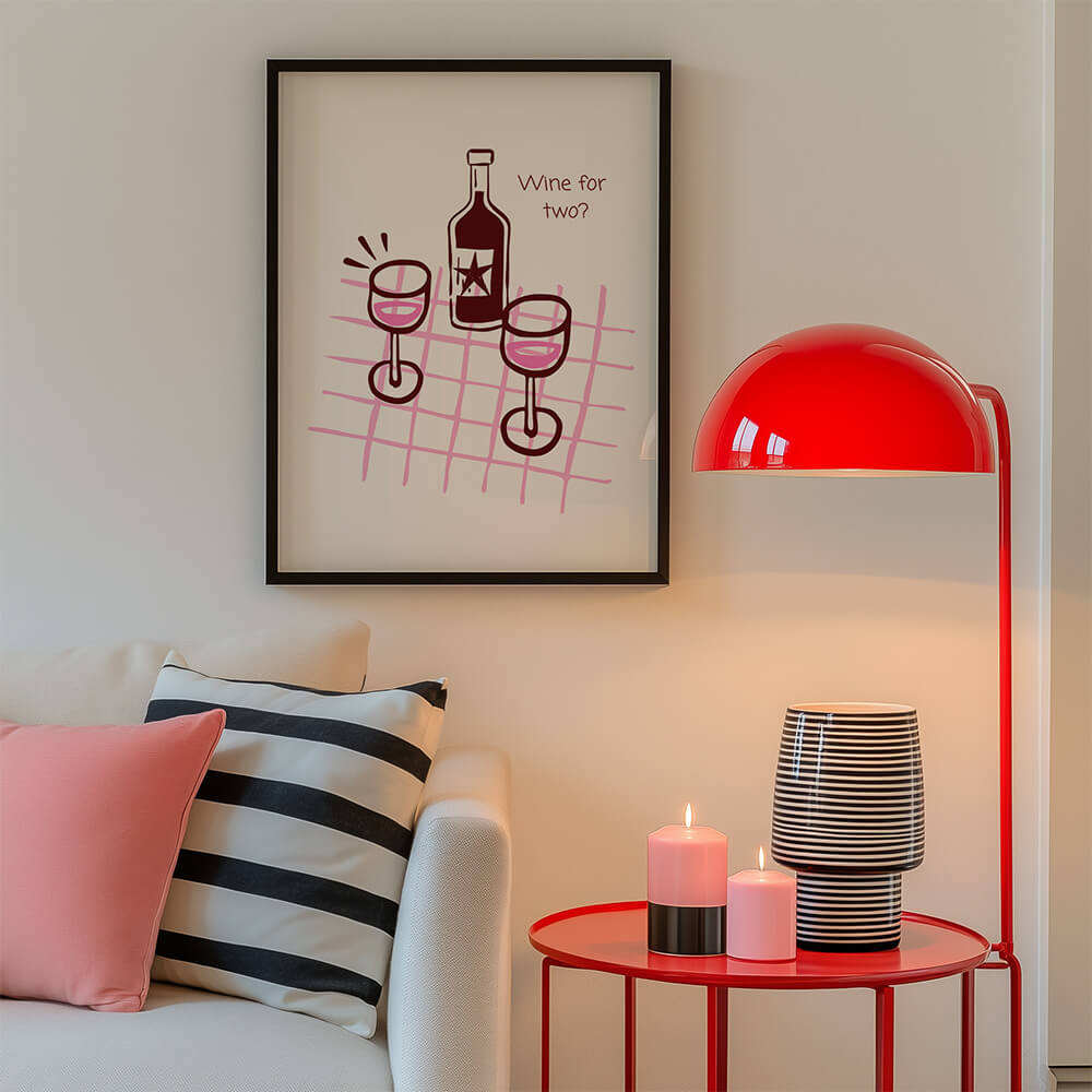 Wine for two Poster - 13x18 cm - LostPrint