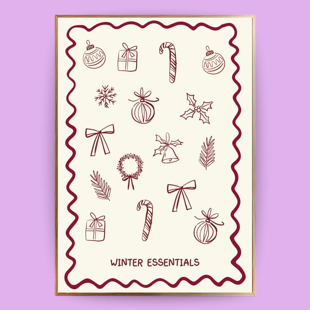 Winter Essentials Poster - 13x18 cm - LostPrint