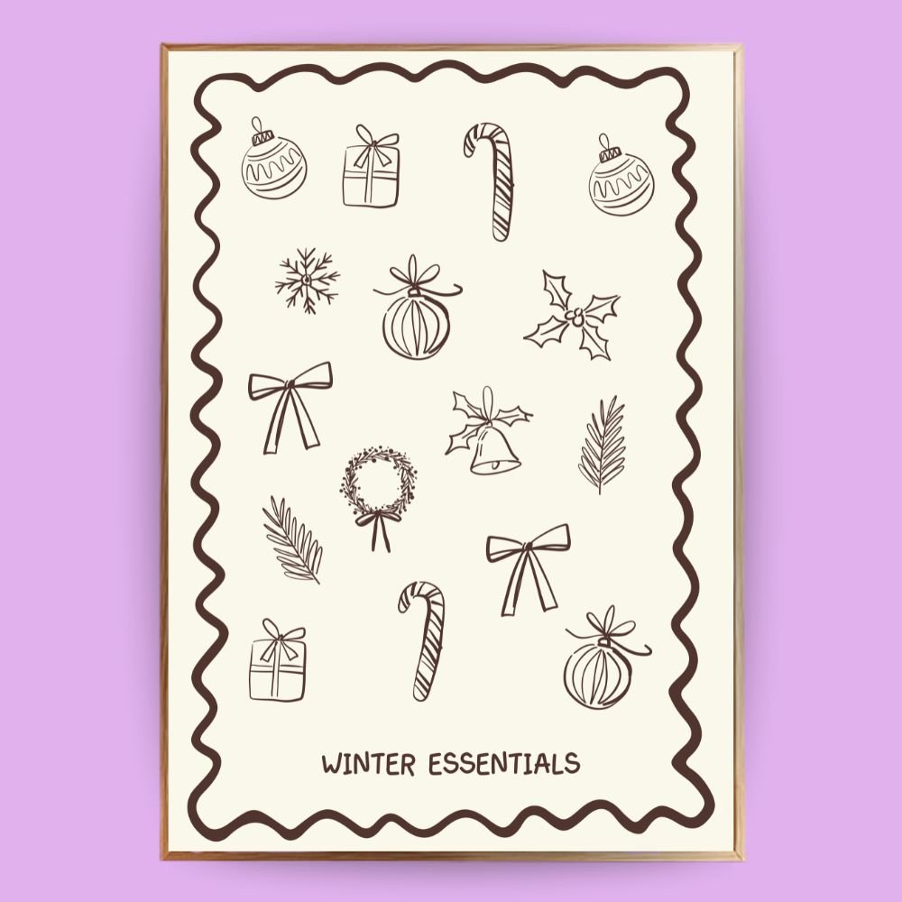 Winter Essentials Poster - 13x18 cm - LostPrint